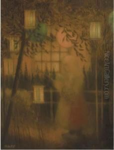 Girl With A Chinese Lantern
