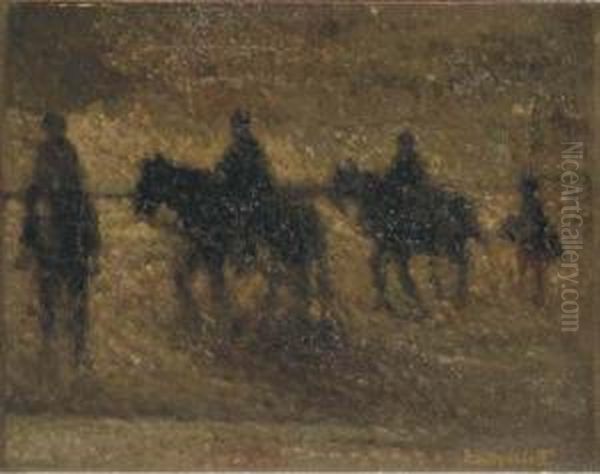 Horse Riders On The Beach - view 1