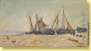 Barques De Peche Echouees by Frans Van Damme