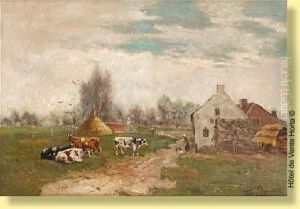 Devant La Ferme by Frans Van Damme