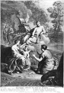 Telemachus leaving the Isle of Calypso by Henri Antoine de Favanne
