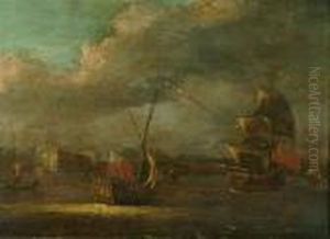 Men O'war On The Thames Off Greenwich