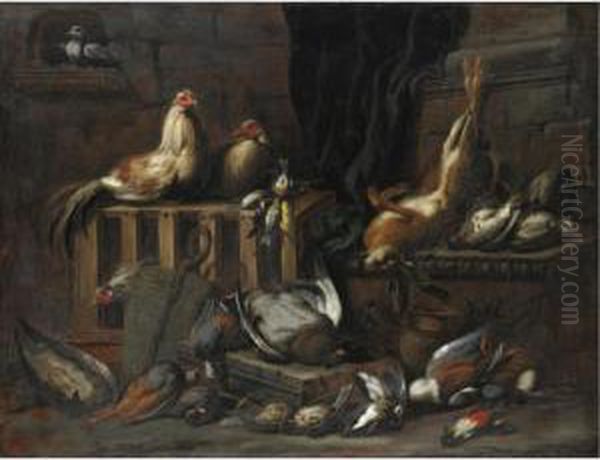 Natura Morta Di Cacciagione E Galline - view 1
