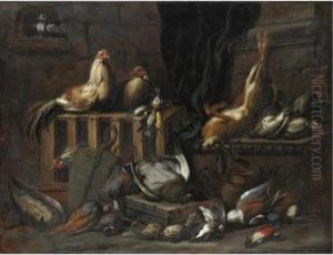 Natura Morta Di Cacciagione E Galline