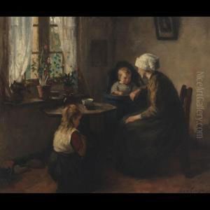A Dutch Mother And Children by Lammert Van Der Tonge