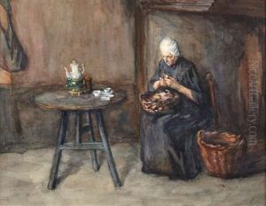 Aardappelschillende Boerin by Lammert Van Der Tonge