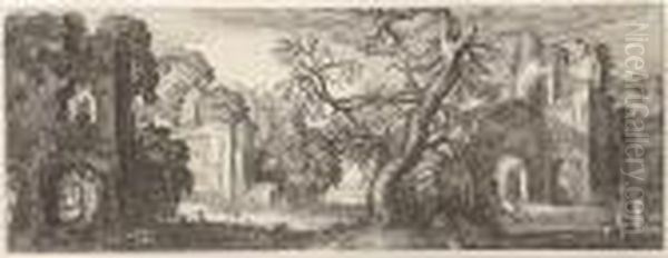 Bare Tree Among Ruins - view 1