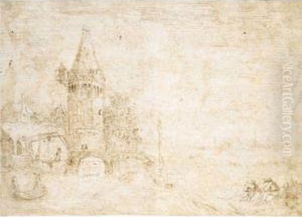 A Tower On The River Niers - view 1