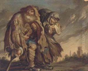 A Peasant Couple by Adriaen Pietersz. Van De Venne