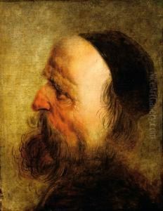 Study Of A Head Of An Oldman On Profile