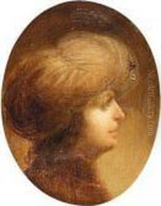 Portraits Of Young Boys, Head And Shoulders, In Profile, Wearing Turbans by Jan van de Venne