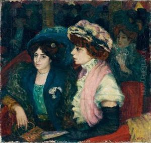 Elegantes Au Theatre by Gustave Van De Woestijne
