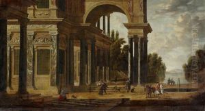 Architectural View With Figures