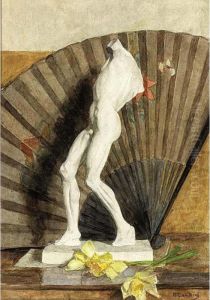 A Statue Of A Male Nude by Ans Van Den Berg