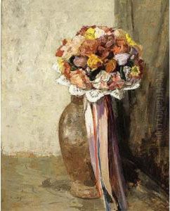Still Life With Flowers by Ans Van Den Berg