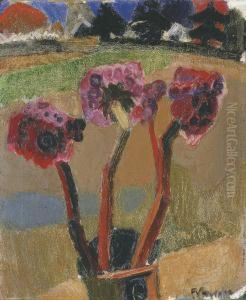 Vaas Met Bloemen by Frits Van Den Berghe