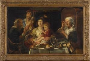 Wie Die Alten Sungen, So Zwitschern Auch Die Jungen, Nach Jacobjordaens. Wie Die Alten Sungen, So Zwitschern Auch Die Jungen, Nach Jacobjordaens.