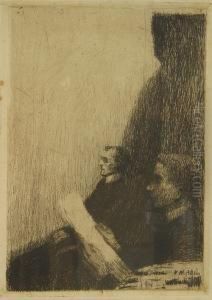 "de Lezing". by Frits Van Den Berghe