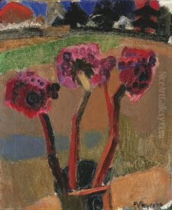 Vase With Flowers (1919) by Frits Van Den Berghe