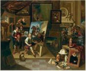 La Visite A L'atelier by Balthazar Van Den Bossche