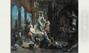 L'atelier Du Sculpteur by Balthazar Van Den Bossche