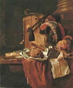 A vanitas still life by Jan Fris