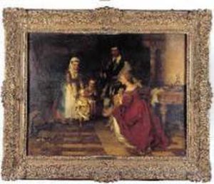 Les Premiers Pas, 1871 by Casimir Van Den Daele