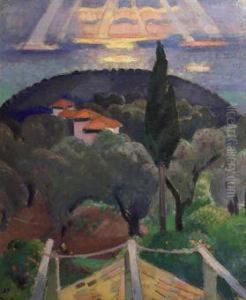 Rayon De Soleil Sur Le Cap Martin by Jean Van Den Eeckhoudt