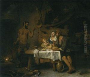 The Satyr And The Peasant by Gerbrand Van Den Eeckhout