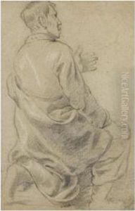 Study Of A Kneeling Man, Seen From Behind by Gerbrand Van Den Eeckhout