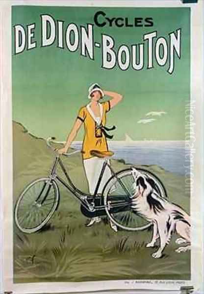 Poster advertising the De Dion Bouton Cycles - view 1