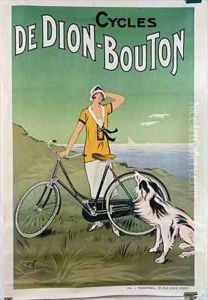 Poster advertising the De Dion Bouton Cycles by Felix Fournery