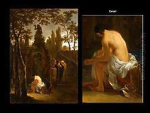 Susanna Und Die Beiden Alten In Nachtlicher Landschaft by Gerbrand Van Den Eeckhout
