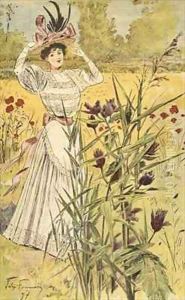 Fashion plate in the countryside by Felix Fournery