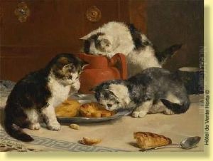 Chatons Chapardant Le Gouter