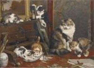 In The Artists's Studio: A Mischevious Game by Charles van den Eycken