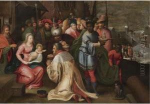The Adoration Of The Magi by Kasper or Gaspar van den Hoecke