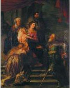La Sainte Famille by Kasper or Gaspar van den Hoecke