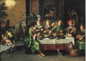 Scene De Banquet : Lazare Et Le Mauvais Riche