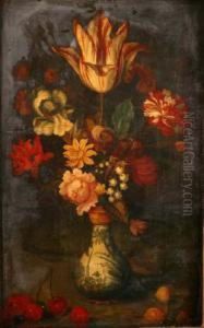 Sill Life Studyof A 'semper Augustus' Tulip