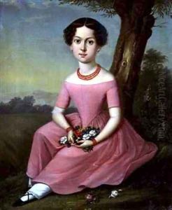 Portrait of a Young Girl by Anton Ferenz