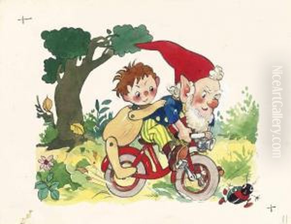 Noddy Rides Off With Big-ears On His Bicycle To Toyland - view 1
