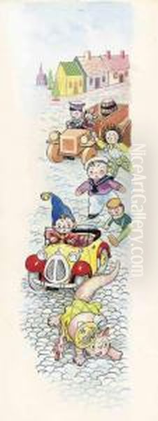 The Toy-cat Falling Out Of Noddy's Car - view 1