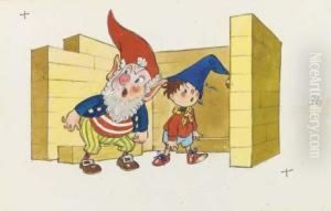 Noddy And Big-ears Forget To Leave A Space For A Door