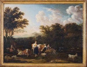 Paesaggio Con Pastori Al Riposo