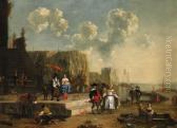 A Capriccio Of A Mediterranean Harbour - view 1
