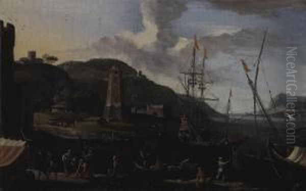 Paesaggio Costiero Con Figure - view 1