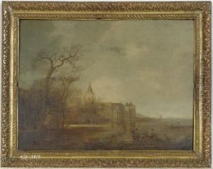A Church By A Village On A Riverbank thumbnail
