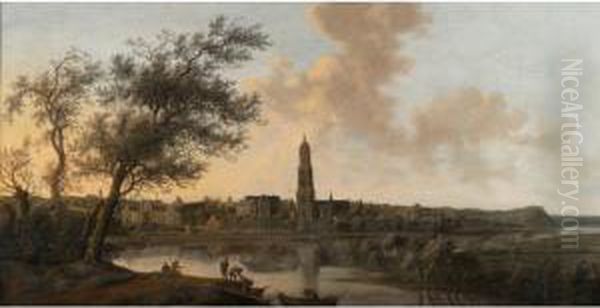 Sold By The J. Paul Getty Museum To Benefit Future Painting Acquisitions
 

 
 
 

 
 A Panoramic View Of Rhenen Seen From The West, Along The Bank Of The River Rhine - view 1