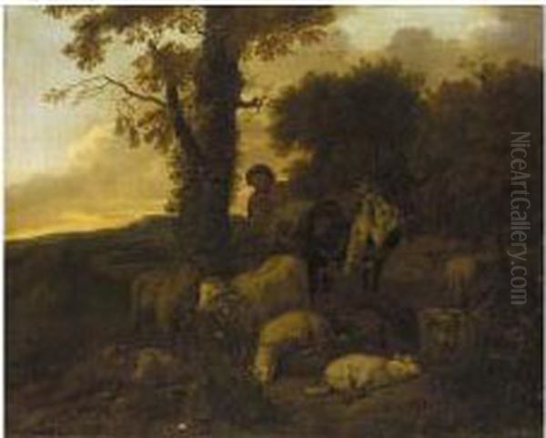 Landscape With A Shepherd And His Flock - view 1